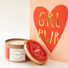 Load image into Gallery viewer, red xoxo valentines day  soy wax candle
