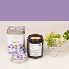 Load image into Gallery viewer, Tranquillity is a calming and soothing natural oil candle