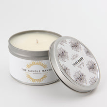 Load image into Gallery viewer, teakwood silver soy wax candle uk made essex