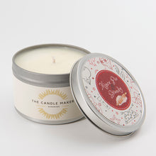 Load image into Gallery viewer, Mince Pie & Brandy silver soy wax candle made in the UK