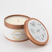 Load image into Gallery viewer, soy wax candle Eucalyptus rose gold uk
