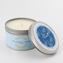 Load image into Gallery viewer, Seychelles soy wax candle silver hand made uk