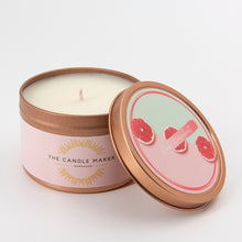 Load image into Gallery viewer, pink grapefruit gold soy wax candle made in the uk