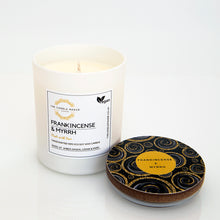 Load image into Gallery viewer, Frankincense & Myrrh glass candle