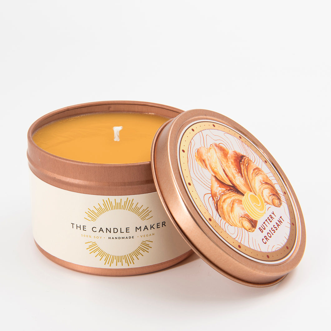 Croissant scented candle