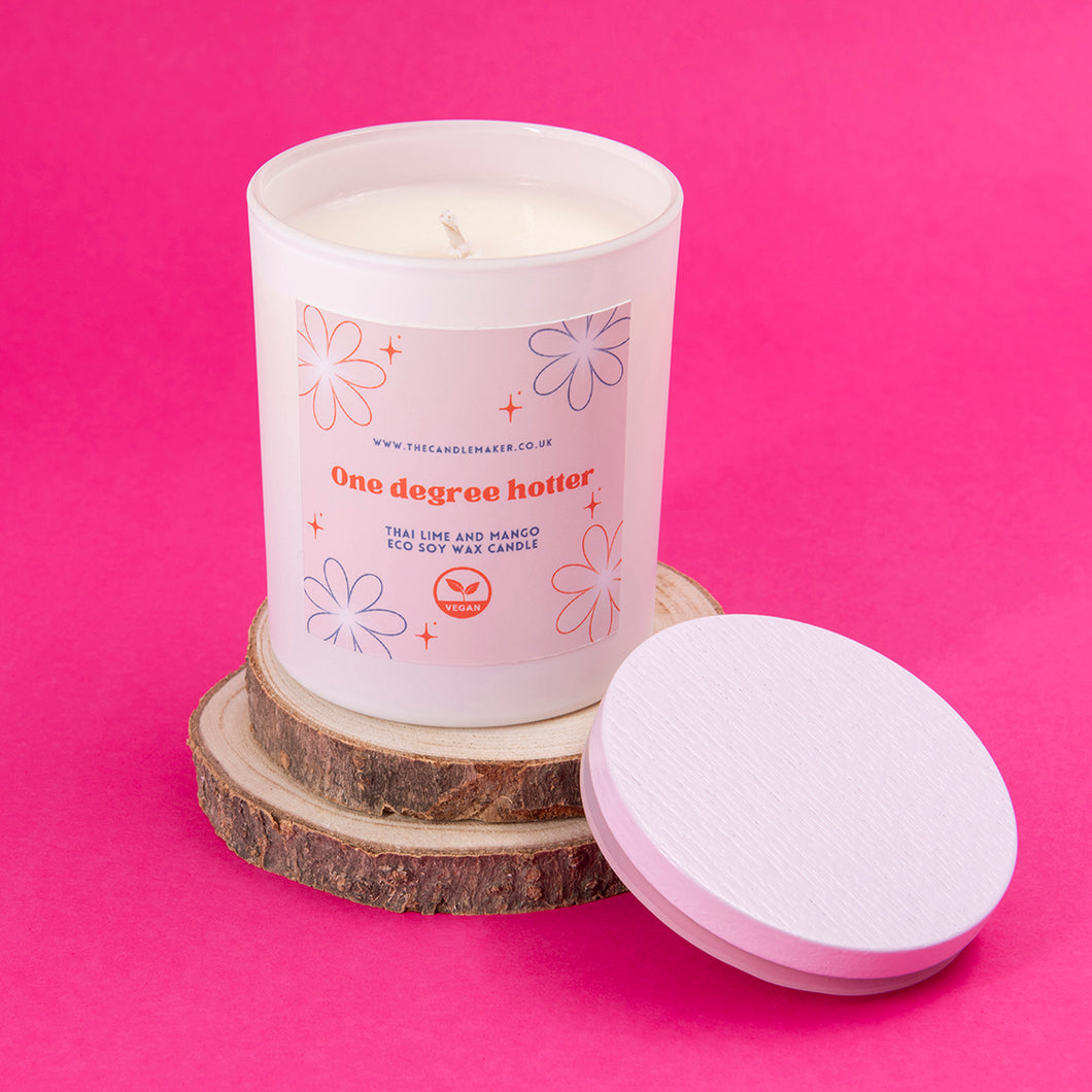 One degree hotter scented candle