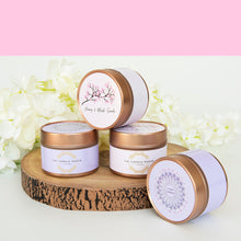 Load image into Gallery viewer, peony &amp; blush + lavender chamomile soy candle
