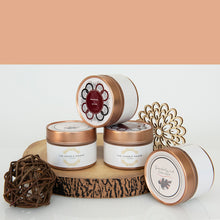 Load image into Gallery viewer, Woodsmoke Leather &amp; sandalwood vanilla soy candles

