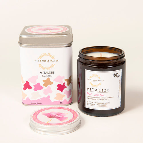 Vitalize essential oils scented candle