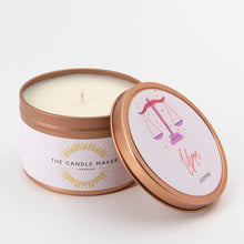 Load image into Gallery viewer, libra zodiac jasmine soy wax candle made in the UK
