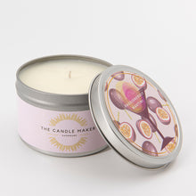 Load image into Gallery viewer, Passion fruit martini hand made soy candle
