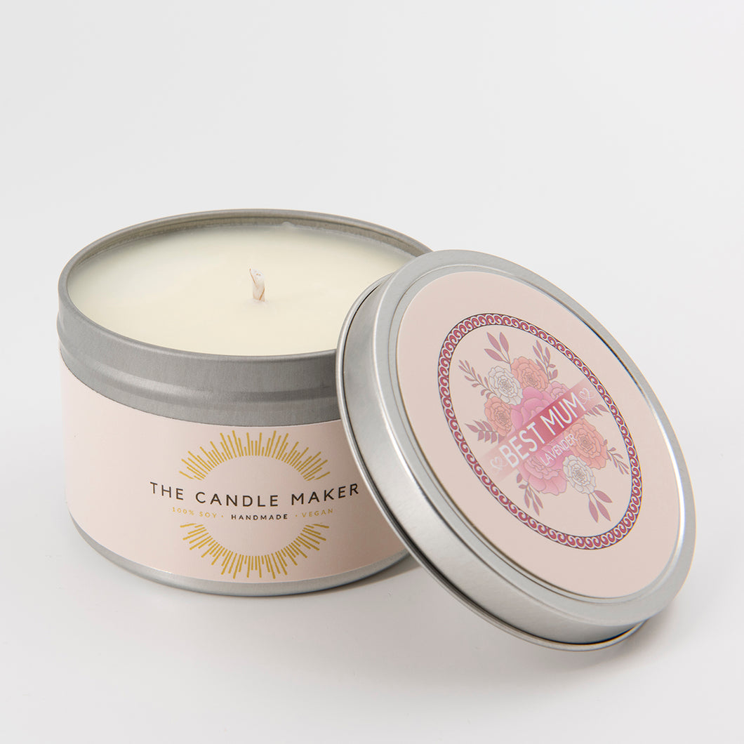 Best Mum Soy Wax Candle - from the candle maker silver lavender