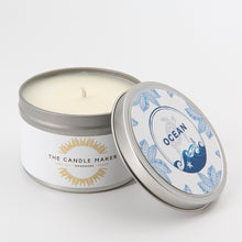 Load image into Gallery viewer, ocean soy wax candle made in the uk silver
