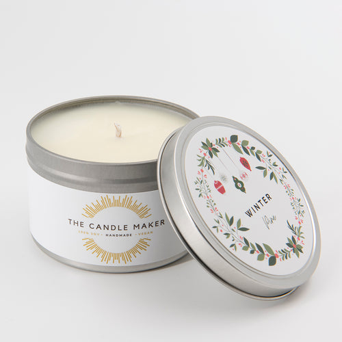 winter pine soy wax candle made in london essex