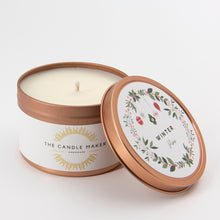 Load image into Gallery viewer, winter pine soy wax candle uk made
