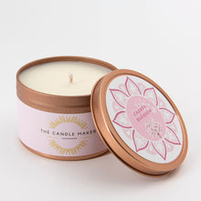 Load image into Gallery viewer, Cherry Blossom soy wax candle rose gold
