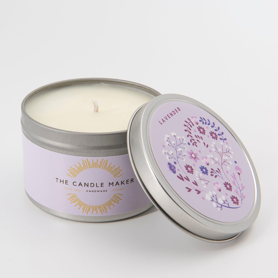 lavender soy wax candle uk london silver
