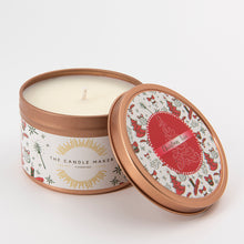 Load image into Gallery viewer, christmas tree soy wax candle the candle maker in uk rose gold
