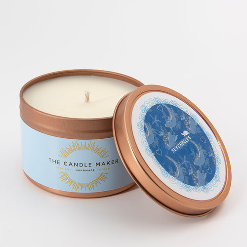 Seychelles soy wax candle made in the uk london
