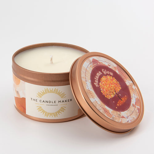 Autumn Glow soya wax candle rose gold