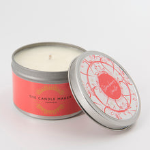 Load image into Gallery viewer, Strawberry Vanilla scented 100% eco-soy wax candle silver uk made
