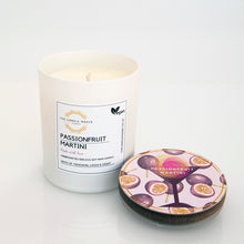 Load image into Gallery viewer, Passionfruit Martini white glass candle
