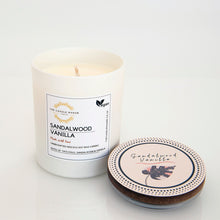 Load image into Gallery viewer, Sandalwood Vanilla white glass candle
